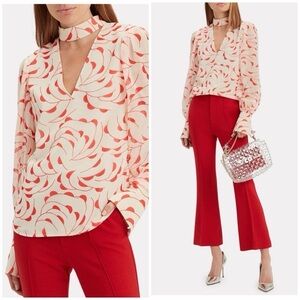 Self portrait printed blouse